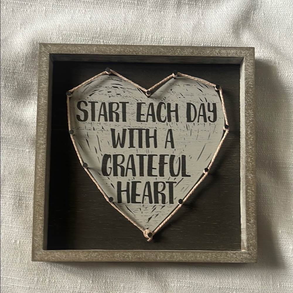 Heart Wall Art with Inspirational Quote
